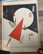 Russisches Avantgarde Poster Lissitzky roter Keil Propaganda Plakat
