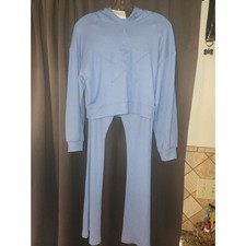No Boundaries Blue Waffle Knit Sweatsuit Set Womens Size Extra Small Loungewear