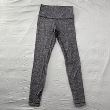 Lululemon Womens Wunder Under High Rise Leggings Sz 6 Heathered Grey Athleisure