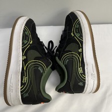 Nike Air Force 1 GS LOW BLACK / GREEN / MULTICOLOR Youth Size 6Y DV2204 001