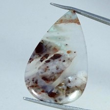 20.20Cts 100 Natural Aqua Chalcedony Pear Cabochon Gemstone 20X32X4MM