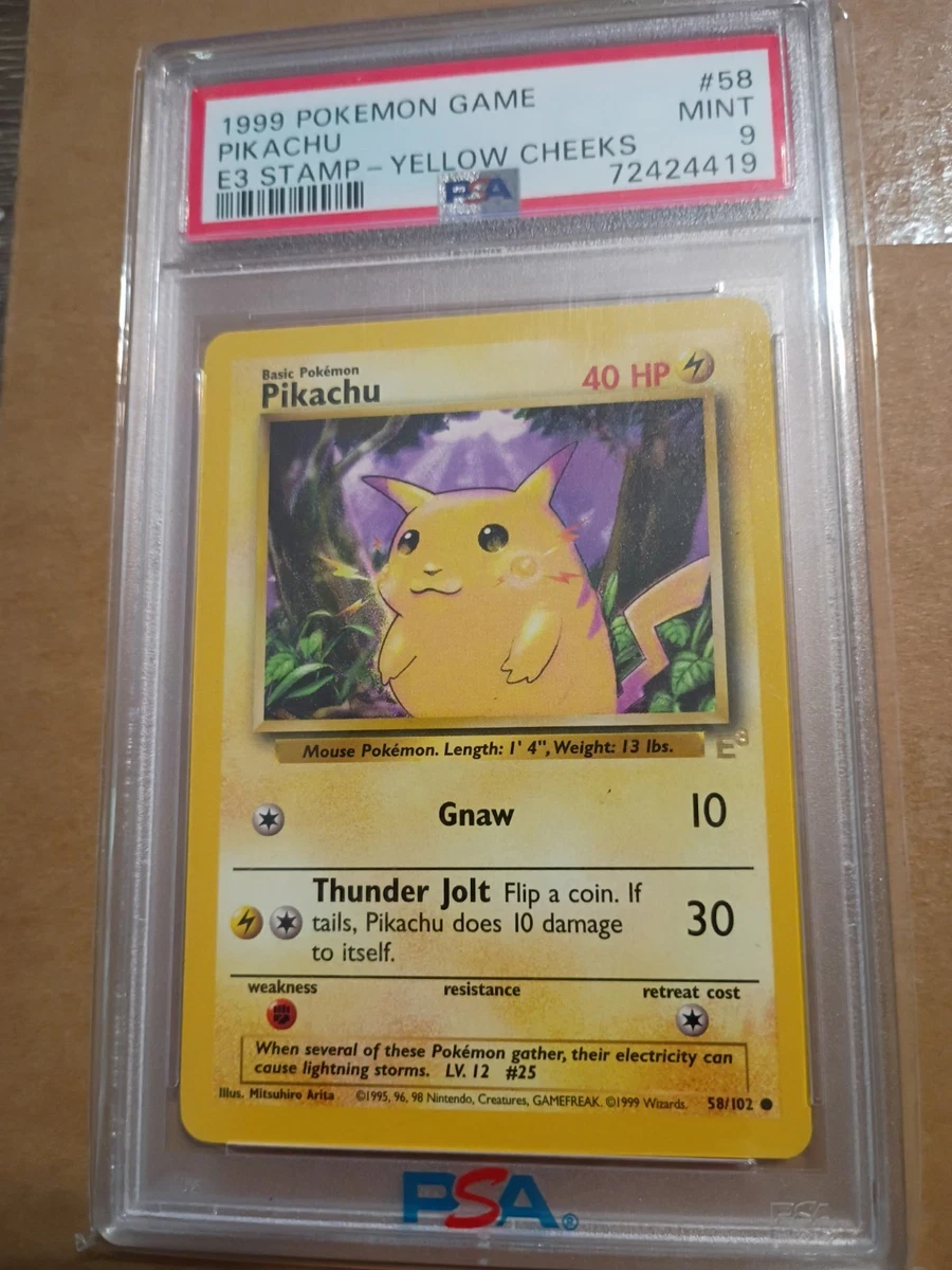 25+ Pokémon TCG Base Set Pikachu Grade 9 Individual Collectible