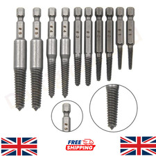 10PCS Hex Shank Screw Extractor Set Broken Head Screw Removal Tool