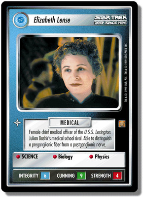 Star Trek CCG Elizabeth Lense Near-Mint/NM Rare   RoA 1999