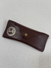 vintage ray ban bausch lomb sunglasses Case Brown Leather