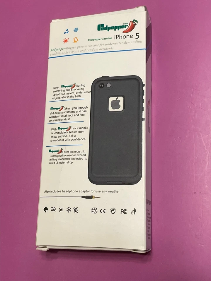 Funda Impermeable Redpepper Gen 2 Pro para iPhone 5 - Impermeable, Suciedad, Nieve, Golpes Foto 2 de 4