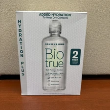 Biotrue Hydration plus Multi-purpose Contact Lens Solution,2 x 10oz Exp 01/2028