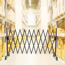 Folding Safety Barrier Gate 4 Wheels Brakes For Construction Crowd Control