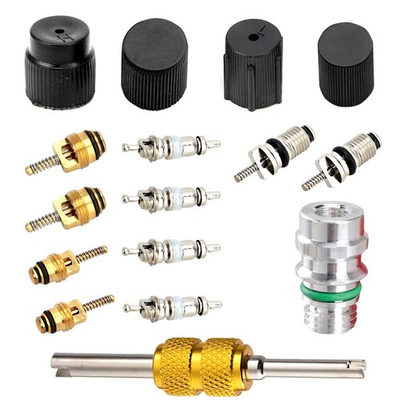 #ad 16 PCS AC Valve Core Kit Wear Resistant Rustproof R134A High Low Pressure Valve $9.03