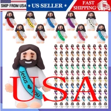 100 Pcs Mini Jesus Figures Jesus Loves You Original Design Jesus Toys Little Jes