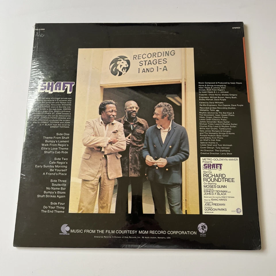 SEALED Vintage SHAFT Movie Soundtrack Isaac Hayes 1971 Quadraphonic Sonic Press - Image 2 of 4
