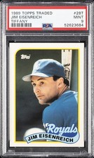 1989 TOPPS TRADED TIFFANY #28T JIM EISENREICH PSA 9