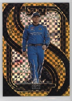 2025 Panini Select Trackside Gold Power Plaid Prizm 6/13 Layne Riggs #209 3hd