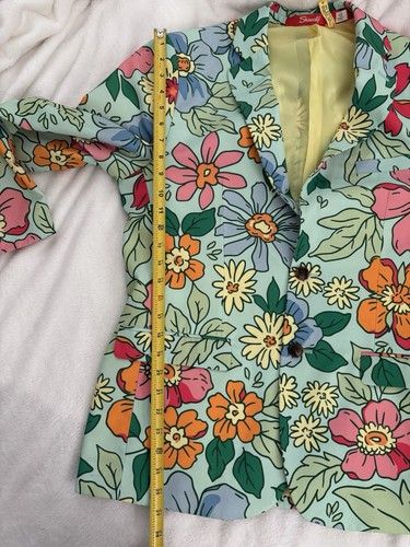 Blazer Fabulous Look para hombre talla 42 colorido estampado floral de Shinesty ligeramente usado - Imagen 10 de 19