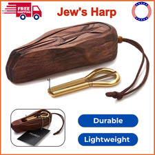 Jew's Harp By P.Potkin in Shaman Wooden Case Mouth Musical Instrument , Durable