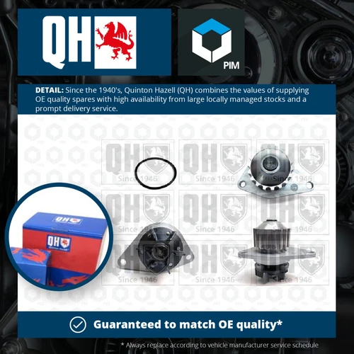 Bomba de agua QCP3544 Quinton Hazell refrigerante 1609417080 9631169188 1201G0 calidad - Imagen 1 de 2