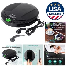 Compact Personal CD Player with 60s Anti-Shock Protection for Travel  Home Use