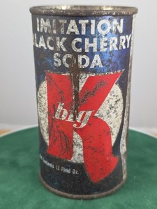 Vintage, Empty, Big K Black Cherry, Soda Pop can