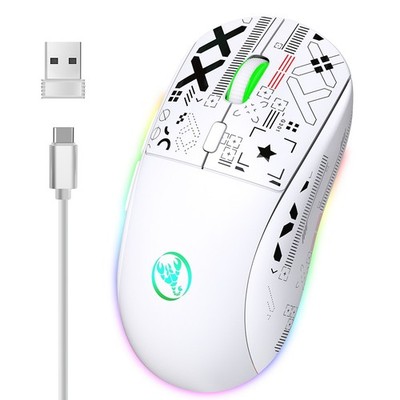 T90 2,4G Kabellose Mechanische Maus RGB-Gaming-Maus Ergonomische 3600DPI-M2342