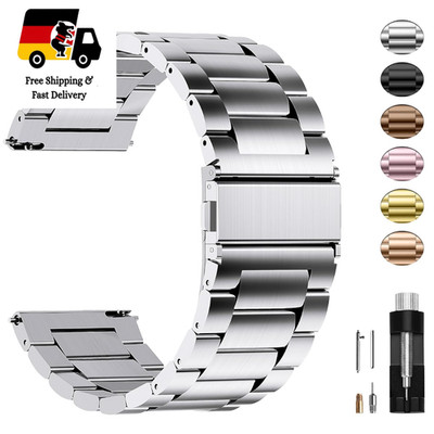 Stainless Steel Watch Strap 22mm Quick Lock Universal