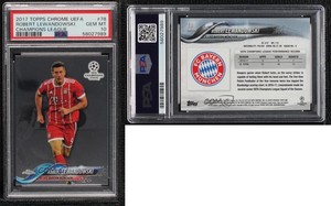 2017-18 Topps Chrome UCL Robert Lewandowski #78 PSA 10 GEM MT