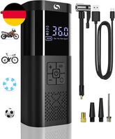 Elektrische Luftpumpe,Tragbar Akku Kompressor Mit Manometer | Fahrradpumpe Elekt