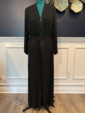 Victoria's Secret Elegant Black Long Modal Robe M/L