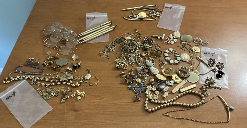 Gold Filled Jewelry Lot & Cross Pens Eyeglasses 10k 12k 14k 752g Total Weight