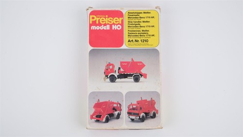 Volquete Preiser H0 1210 Meiller bomberos Mercedes-Benz 1719 postal | Zustand: Gebraucht