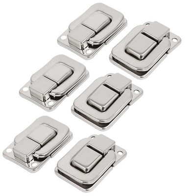 6Pack Toolbox Jewelry Box Toggle Latch Catch Hasp Lock Silver Tone 40x27x8mm