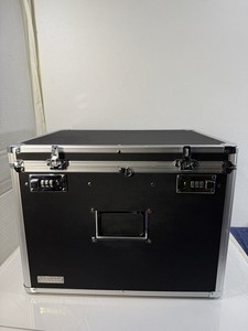 VAULTZ DOUBLE COMBINATION LOCK HARD FILE STORAGE SAFE BOX 16x13x12-Black