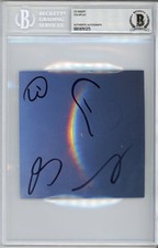 COLDPLAY ENTIRE BAND SIGNED MOON MUSIC CD ALBUM CARD Beckett BAS COA AUTOGRAPH