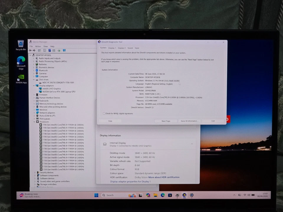 Lenovo ThinkPad P1 G4 · i9-11950H · 64GB · 1TB, photo 4 of 5