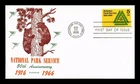 US COVER NATIONAL PARK SERVICE 50TH ANNIVERSARY FIRST DAY ISSUE KHOL KRAFT