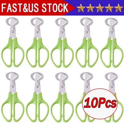 10x Quail Egg Roast egg scissors Cutter Scissors Kitchen Egg Shears Tool(Green)
