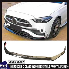 FOR MERCEDES C CLASS W206 BBS STYLE FRONT LIP SPLITTER SPOILER BODYKIT AMG 2021+