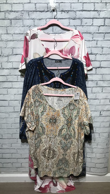 Lot of 3, Women Plus 4X, White Mark & Sonoma Mixed Style Tunic Dress