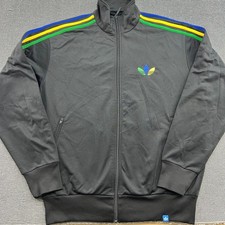 Adidas Grun 2009 Rasta Track Jacket Mens Medium Black Full Zip