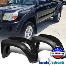 Fits 2005-2011 Toyota 05-11 Tacoma 6' Bed 4PC Sporty Pocket Rivet Fender Flares