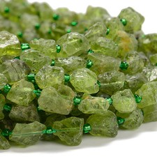 Natural Rough Peridot Gemstone Grade AAA Nugget 6-8MM 8-10MM Loose Beads D602