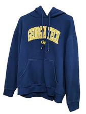 Georgia Tech Navy Blue Hoodie Sweatshirt Pro Edge Size Large