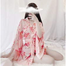 Japanese Kimono Sexy Lingerie Cosplay Outfit for Women Traditional Style Robe Yu