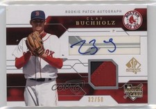 2008 SP Authentic Rookie Jersey Auto Gold 32/50 Clay Buchholz #112 Auto 1m2q