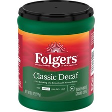 Folgers Decaf Coffee, Ground Classic Medium 9.6 Ounce Pack of 1