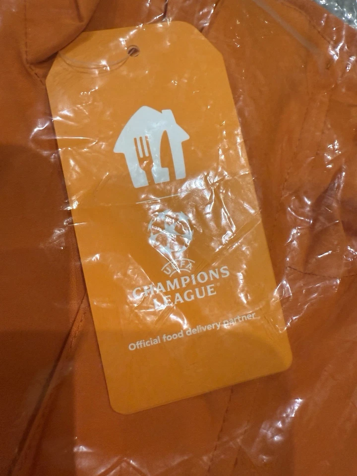 Just Eat Waterproof Delivery Jacket Summer SS/22 DTK UCL Small Orange - Image 4 of 4