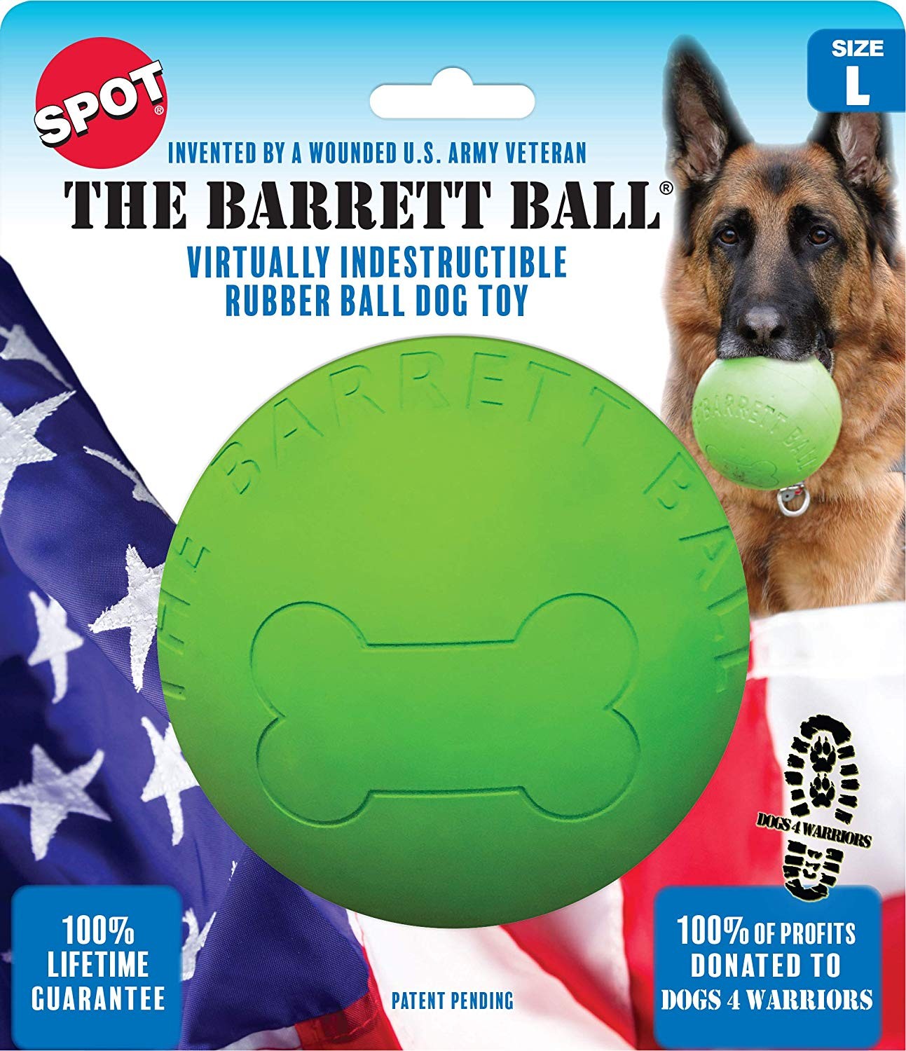 Ethical SPOT Barrett Ball Virtually Indestructible Rubber Ba