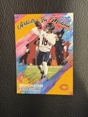 2025 Rookies & Stars #5 Caleb Williams Artistry in Motion Gold # /10 Bears