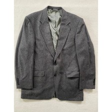 Andhurst Mens Large Blazer Sport Coat Jacket Gray Tweed Wool Blend USA Made