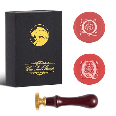 2Pcs Letter Q Wax Seal Stamp with Gift Box, a to Z Series, Kit for Thanksgiving