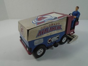 1999 WHITE ROSE--COLORADO AVALANCHE ZAMBONI--DIE CAST BANK (1:24 SCALE)